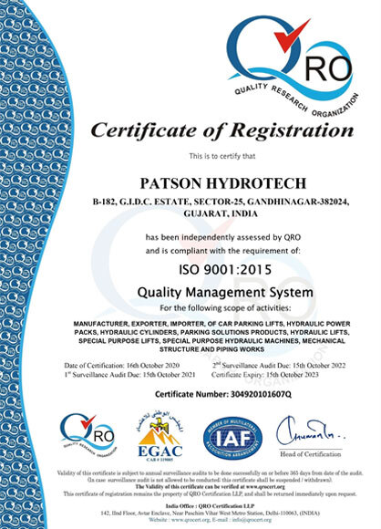 patson hydrotech certificate